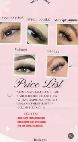 EYELASH MULAI DARI 50K