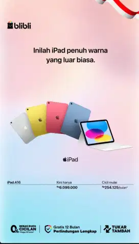 IPAD GEN 11 A16 WIFI 128GB garansi resmi Blibli (GDN)