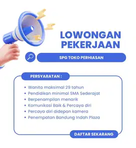 Lowongan SPG Toko Perhiasan