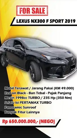 LEXUS NX300 F SPORT 2019