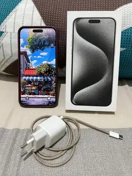 iPhone 15 Pro Max Garansi iBox. Fullset Original, Mulus No Minus,