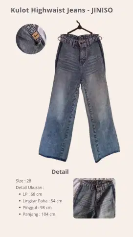 Kulot Highwaist Jeans by JINISO