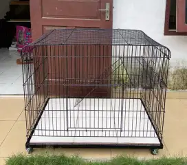 kandang 90 octagon cat 03 lantai keramik roda troli