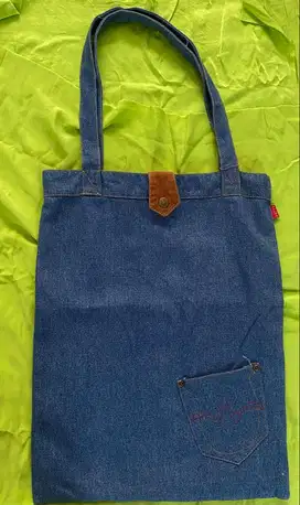 TOTE BAG BOLAK BALIK ESPRIT - DENIM– PRELOVED LIKE NEW