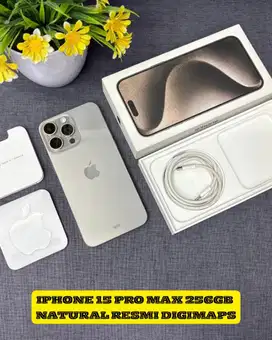Iphone 15 pro max 256gb natural resmi