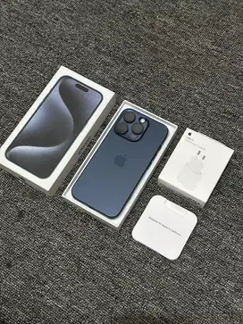 Iphone 15 Pro 256gb Resmi Beacukai Anti Blokir Blue Titanium