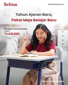 Set meja kursi belajar sekolahan