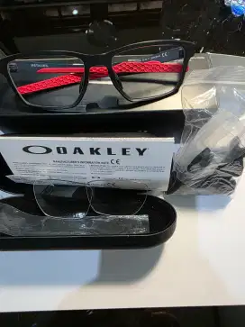 Frame Kacamata OAKLEY Black Red Metal 55 17 ORI 100% Used99% Worm 2-3x
