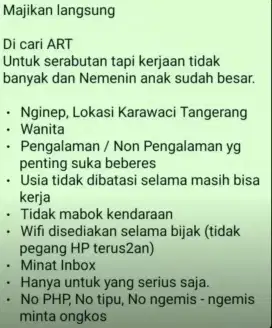 Loker art serabutan