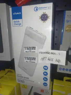 Power Bank Vivan VPB-M10 kapasitas 10000mAh