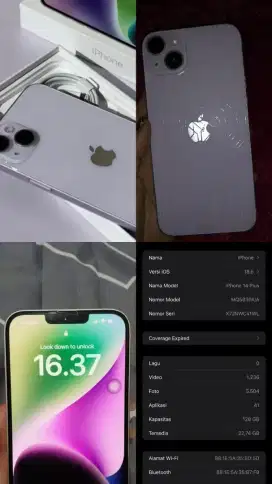 Iphone 14 plus 128Gb ibox fullset mulus