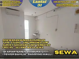 Disewakan STUDIO UNFURNISHED Samping Mall View Tercantik Bassura City