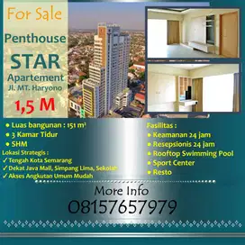 Jual Cepat Penthouse Tengah Kota Semarang Star Apartemen Dkt Java Mall