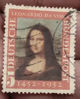 Antik vintage perangko kuno 1955 Germany series Leonardo da vinci
