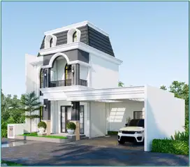 Rumah Mewah Sleman Desain American Classic Fasilitas Lengkap