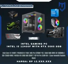 PC Gaming Intel Core I5 12400F with NVIDIA RTX 5060 8GB GDDR7