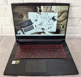 Laptop Gaming MSI GF63 i5 gen 10 16/512GB GTX1650 4GB Fullset Mulus