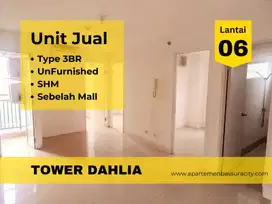 Jual 3BR kosongan apartment Bassura City sebelah mall tower Dahlia
