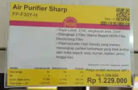 Sharp purifier KI-H75YX-W 100 V 50-60 HZ  81W