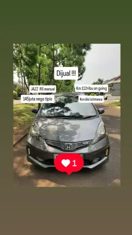 Jazz RS manual istimewa
