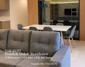 For RENT Apartemen Pondok Indah Residence 3BR