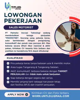 Butuh cepet sales mobile atau sales motorist