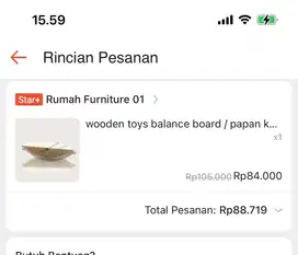 wooden toys balance board / papan keseimbangan anak