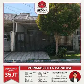 DISEWAKAN CEPAT BUTUH UANG RUMAH BAGUS SIAP HUNI PURIMAS KUTA PARADISE