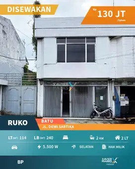 Disewakan Ruang Usaha di Jl Dewi Sartika Kota Batu Cocok Untuk Usaha