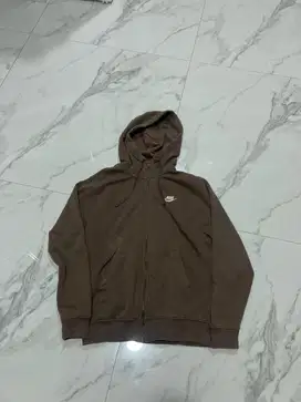 Hoodie Zipper Nike Brown