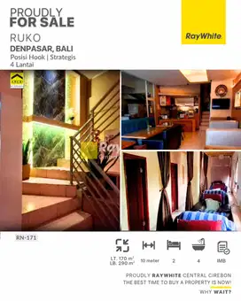 Dijual Ruko 4 Lantai terdiri dari Resto dan Spa di Denpasar, Bali