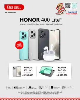 Honor 400 lite free tws