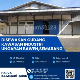 Disewa gudang strategis kawasan industri Bawen,Semarang luas 2,3 Ha