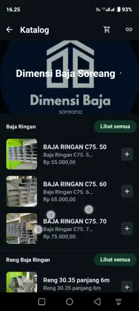 Menjual Peratapan ( DIMENSI BAJA SOREANG )