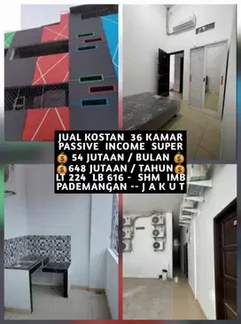 JUAL KOST KOSAN 36 KAMAR DI PADEMANGAN JAKARTA UTARA