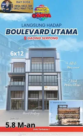 Studio Loft Murah meriah 3 Lantai Hadap Jalan Raya Langsung