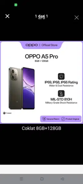Oppo A5 pro kondisi baru