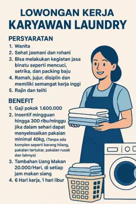 Lowongan Karyawan Laundry