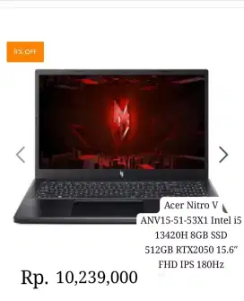 promo kredit laptop acer bunga rongan gratis 2x xcicilan