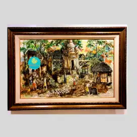 Lukisan Angon Bebek Hand Painting Lukisan Pedesaan Bali Pelukis Arok