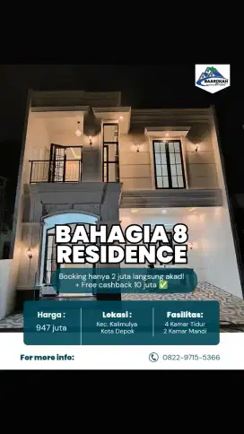 Townhouse Depok tanpa DP0%, bebas banjirrr 2juta saja langsung akad