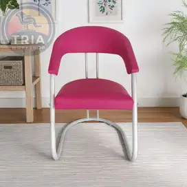 Kursi Salon Minimalis - Kursi Potong Rambut - Kursi Rumah Rangka Putih