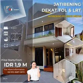 Dijual Rumah Baru Dekat LRT & Tol Becakayu – Jatibening  ZN41