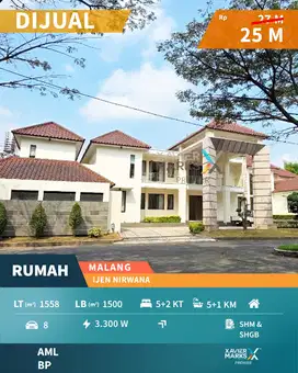 Dijual Rumah Megah dengan Private Pool di Ijen Nirwana, Malang