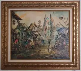 Jual Lukisan Tema: Pasar Bali