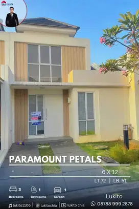 Disewakan Rumah Baru Ada Mezzanine Siap Huni di Paramount Petals