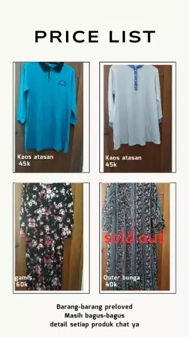 Jaket, kaos wanita, MIDI dress, baju atasan, gamis, sweater