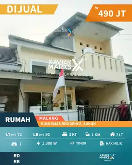 DIJUAL RUMAH MINIMALIS DAERAH SUKUN, MALANG