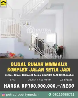 DIJUAL RUMAH MINIMALIS DALAM KOMPLEK DAERAH SETIA BUDI