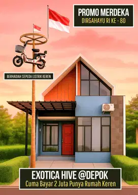 Rumah murah scandinavian depok  dinding bata merahTahab 2 cluster exlu